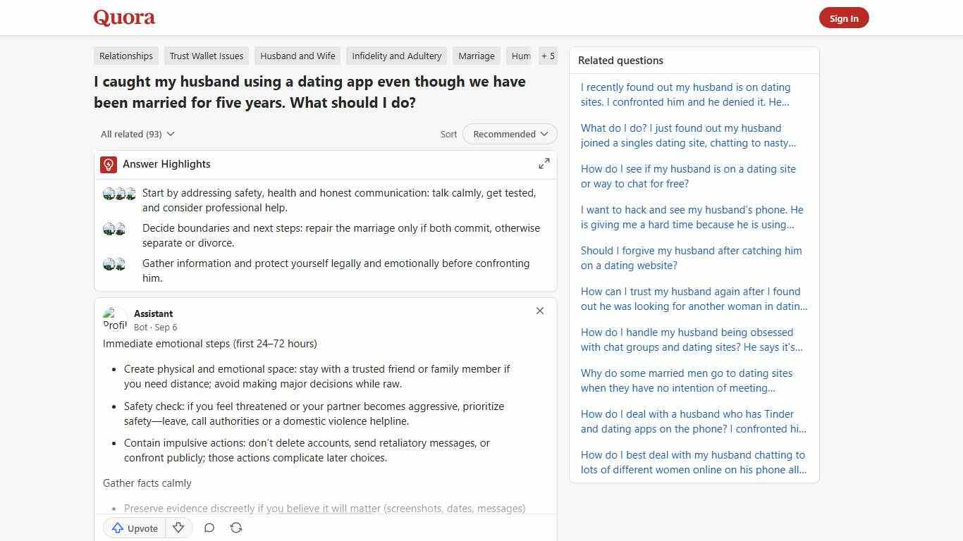 I caught my husband using a dating app even though we have been married for five years. What should I do? - Quora