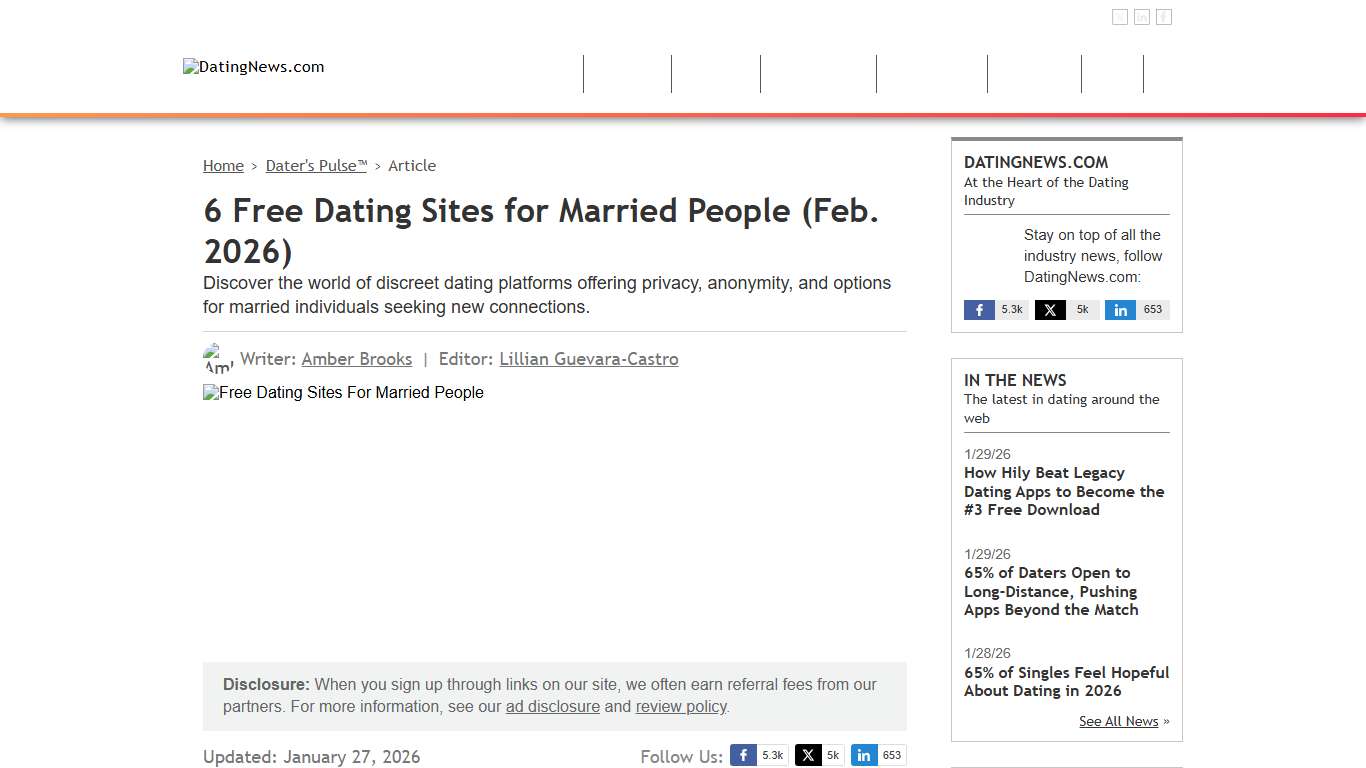 6 Free Dating Sites for Married People (Feb. 2026)